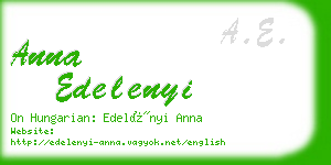 anna edelenyi business card